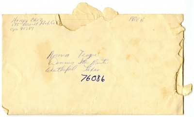 Letter written to Norma Teague, a resident on the Dennis Star Route in Brock, Parker County, Texas. 1968.