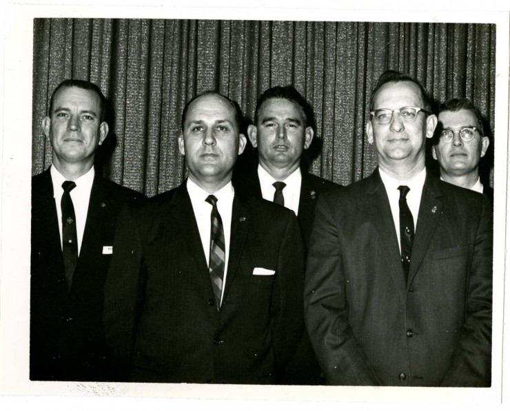 1963-64 TIAA Executive Committee: Frank Miller, M. D. Williamson, F. L. Bay, Benton Broschette, and John Ballard