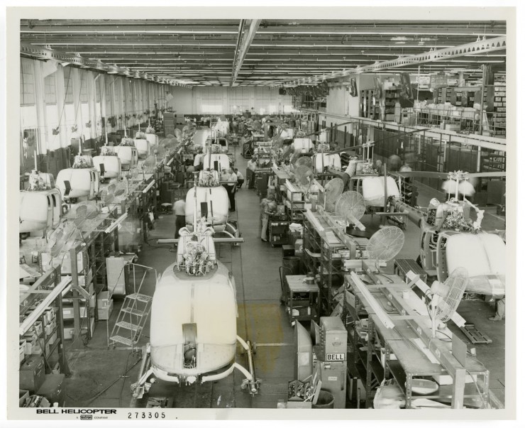 An Assembly Line at Bell Helicopter in Fort Worth