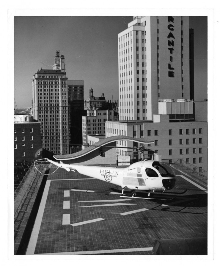 Helicopter on Statler-Hilton Helipad