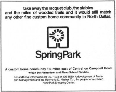 Spring Park Community Advertisement