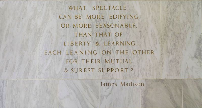 Quote by James Madison at the Library of Congress