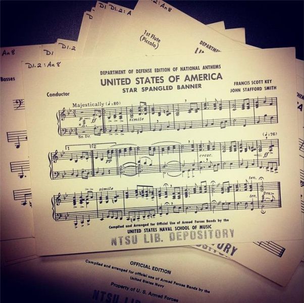 Band music for "The Star-Spangled Banner"