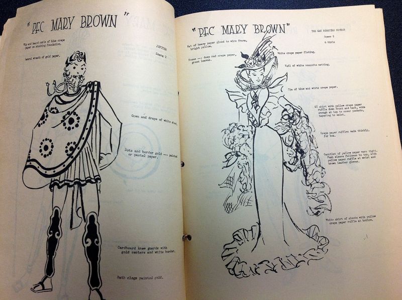 P.F.C. Mary Brown costume designs
