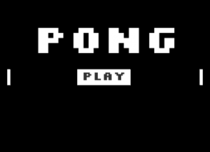 Pong start screen