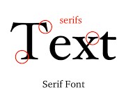Example of Serif font.