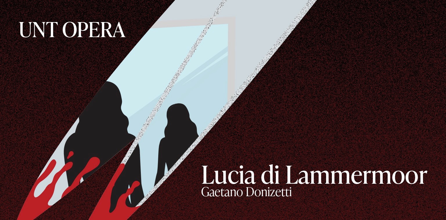 Opera Advertisement. Picture of two Lucias.