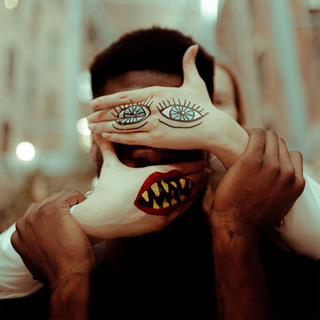 A person wearing a mask