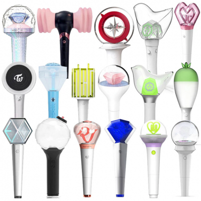 variety of K-pop lightsticks