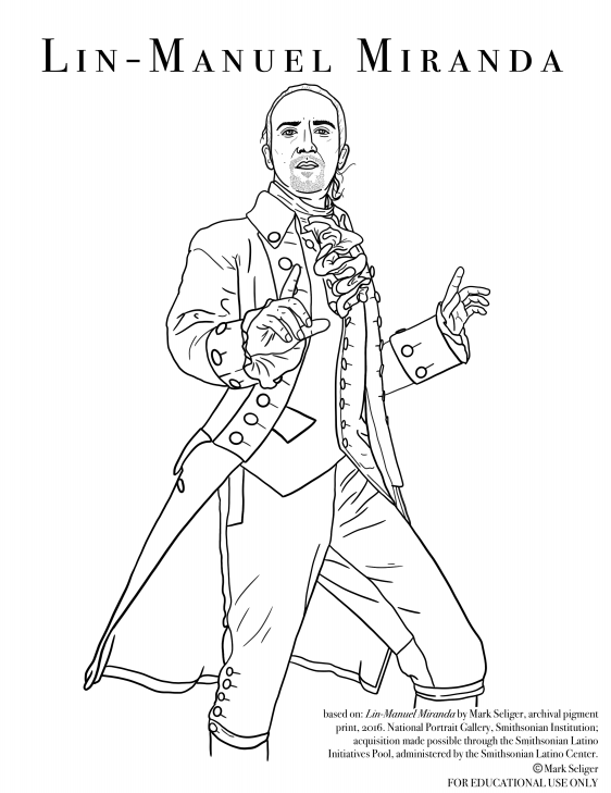 Lin-Manuel Miranda coloring page