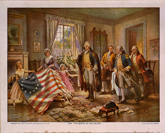 The Birth of Old Glory, from painting by Moran