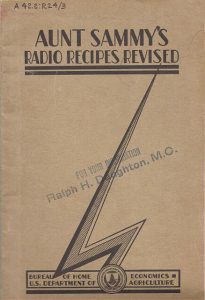 Cover art for Aunt Sammy's Radio Recipes Revised