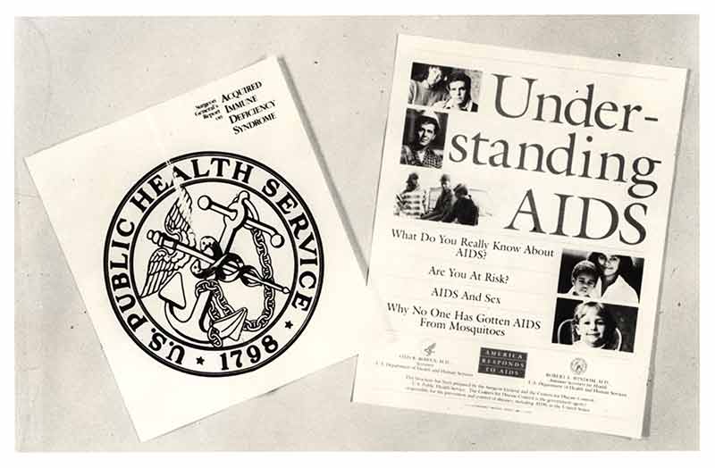 Covers of Surgeon General's Reports: "Understanding AIDS" and "The Surgeon General's Report on Acquired Immune Deficiency Syndrome"