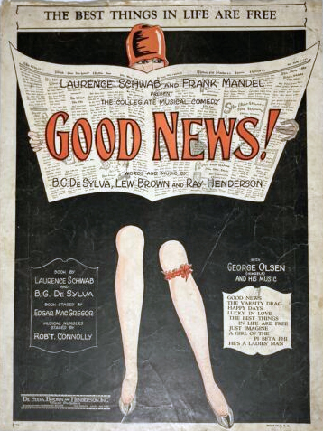 The Best Things In Life Are Free, sheet music to the song from the Broadway musical Good News