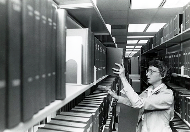 Melody Kelly in her days as a student assistant at North Texas State University (now the University of North Texas)