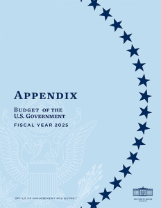 Appendix, Budget of the United States, Fiscal Year 2025 (cover)