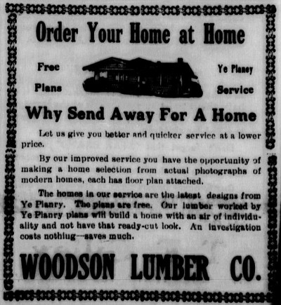 Burleson Ledger, Planry Home Ad, May 16, 1919.